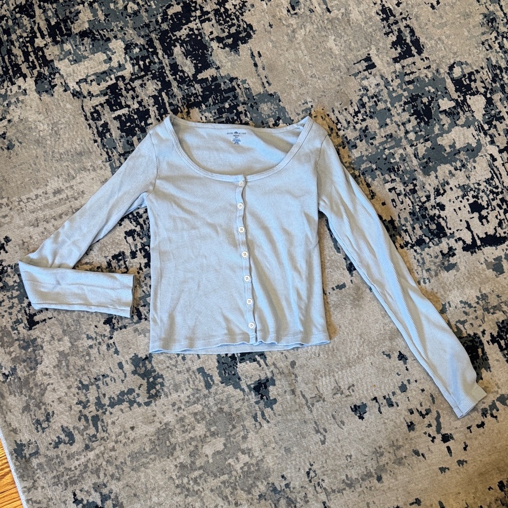 Brandy Melville Sky Blue Long Sleeve Blouse